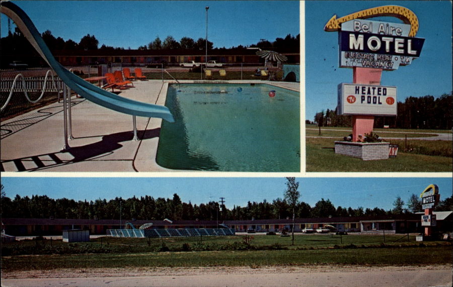 Bel-Aire Motel (Great Lakes Inn, Bel Aire Motel) - Vintage Postcard (newer photo)